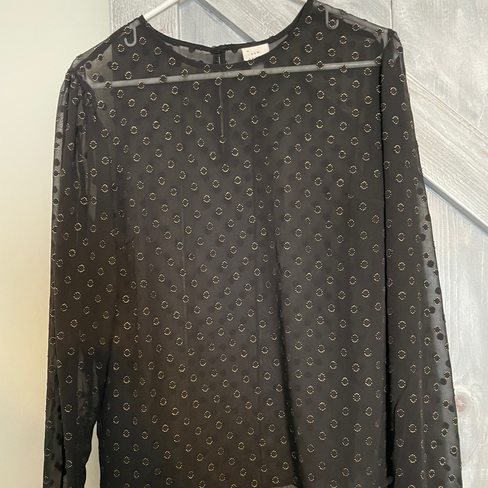 A New Day sheer top with gold details